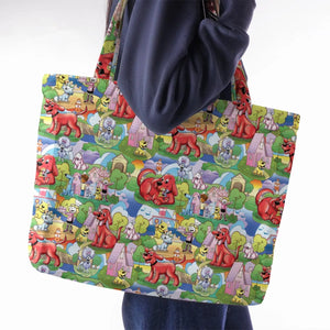 Clifford The Big Red Dog Seamless Large Tote Bag