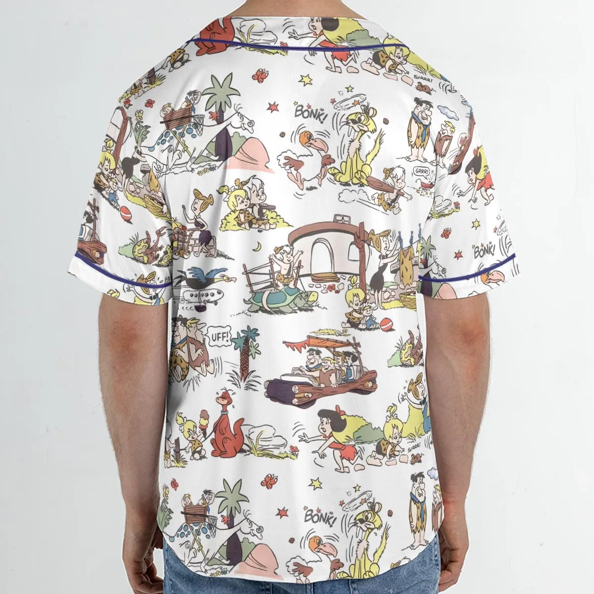 Stone Age Life The Flintstone Unisex Baseball Jersey