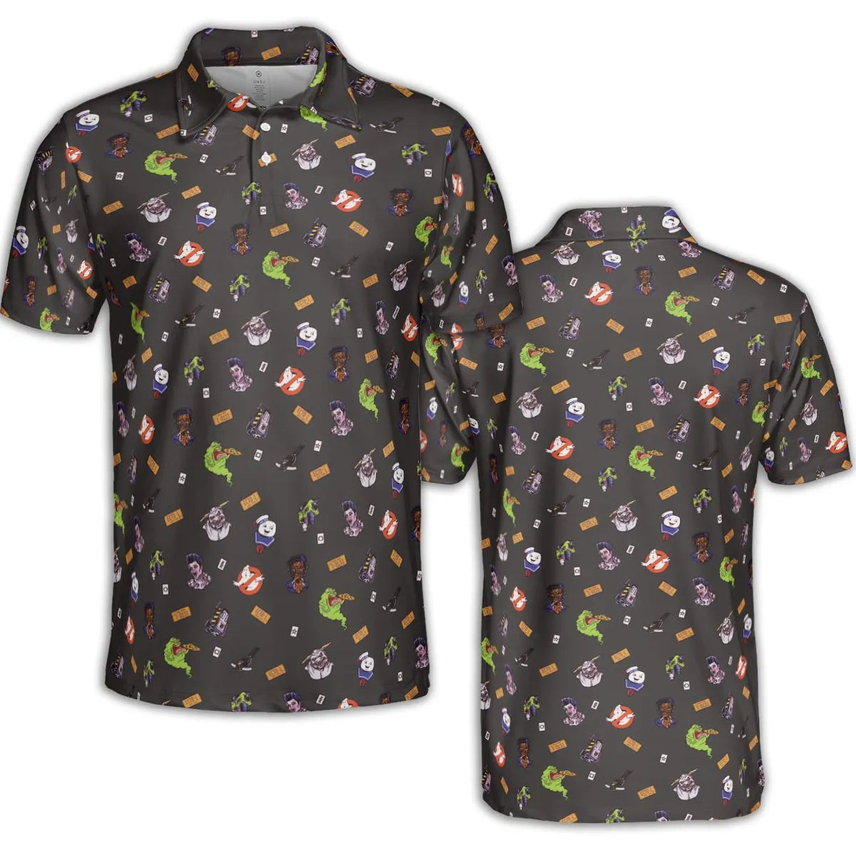 Ghostbusters Pattern AOP Men/Women Polo Shirt