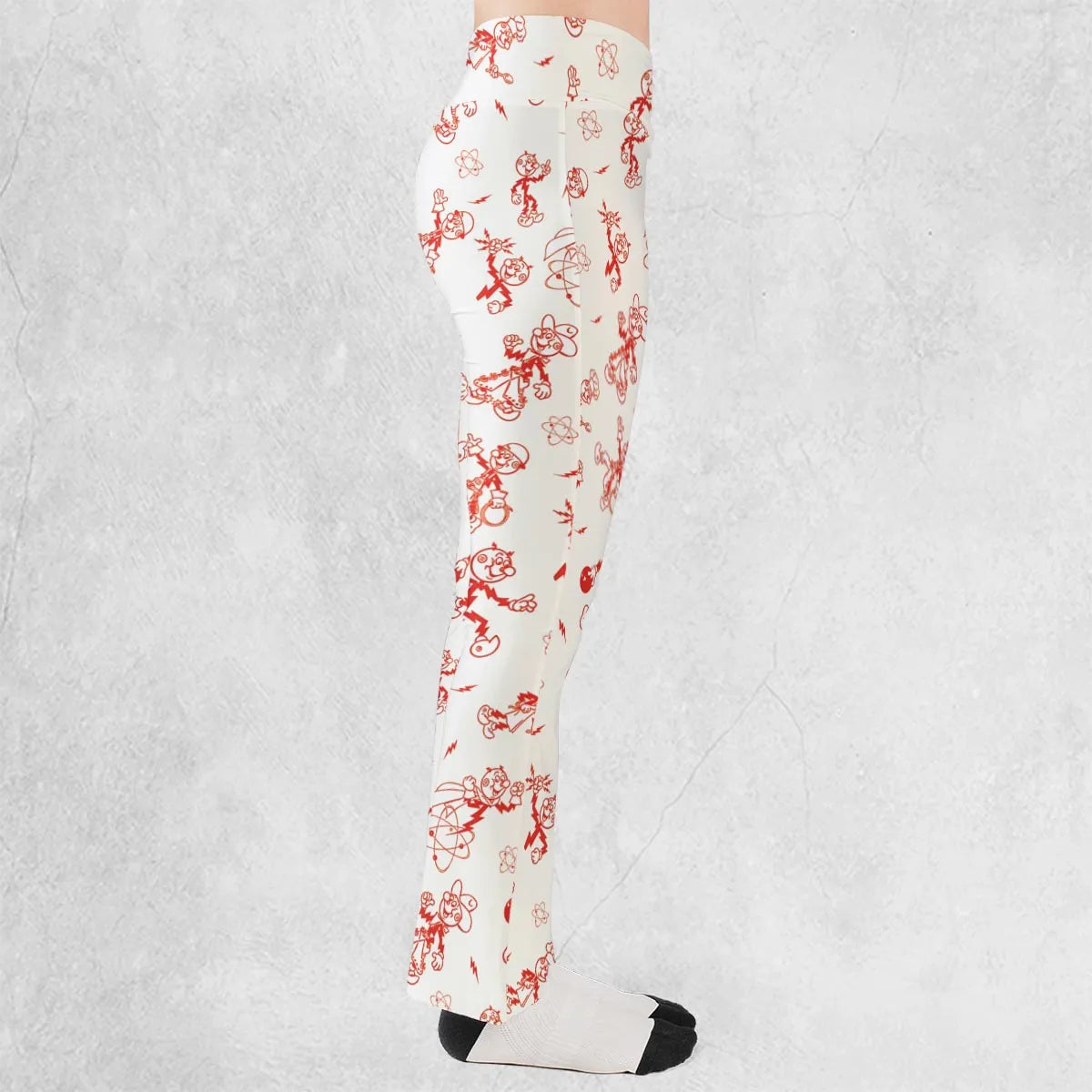Vintage Style Nostalgic Reddy Kilowatt Flare Leggings