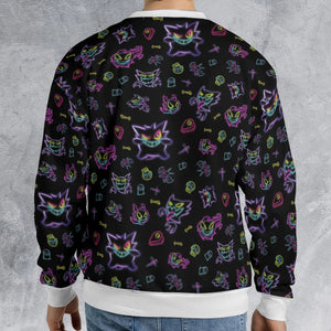 Neon Gastly Haunter Gengar Pokemon All-over Print Sweatshirt
