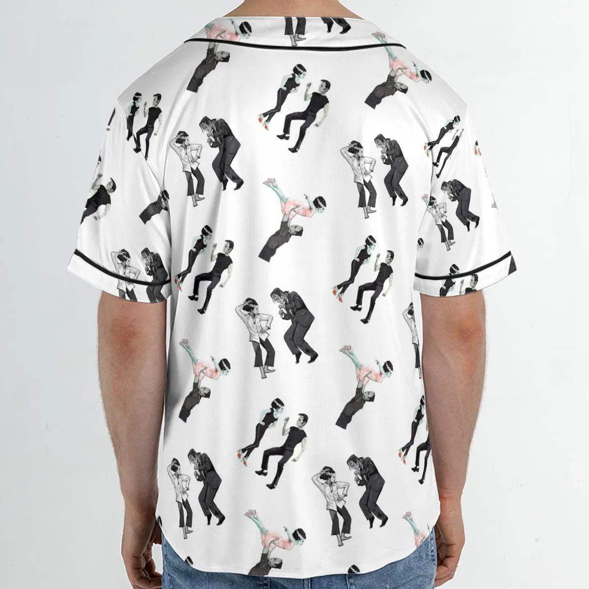 Frankenstein And Bride Movie Dance Scenes Unisex Baseball Jersey
