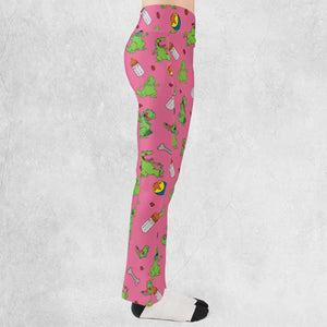 Rugrats Reptar Pattern Flare Leggings
