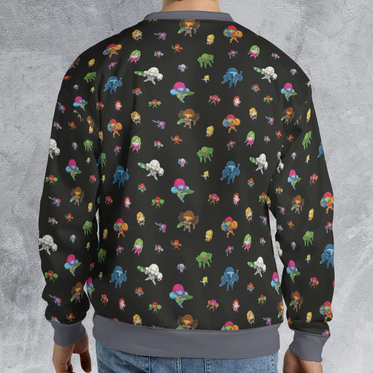 Metroid Pattern All-over Print Sweatshirt