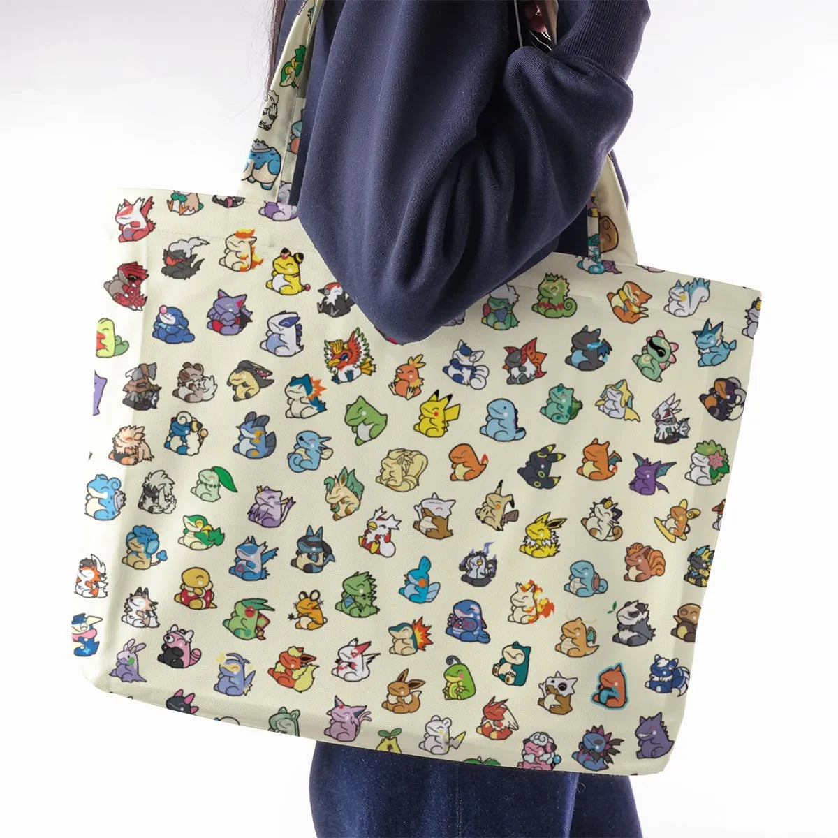 Pokemon In Substitute Style Large Tote Bag