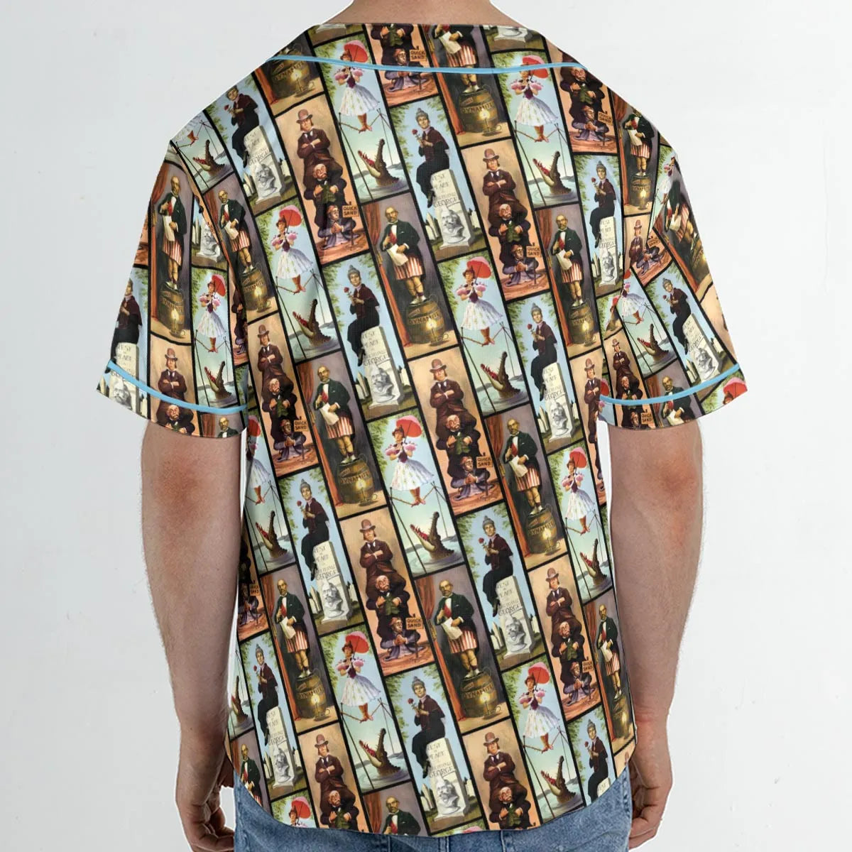 Haunted Mansion Vintage Stretch Pattern Unisex Baseball Jersey