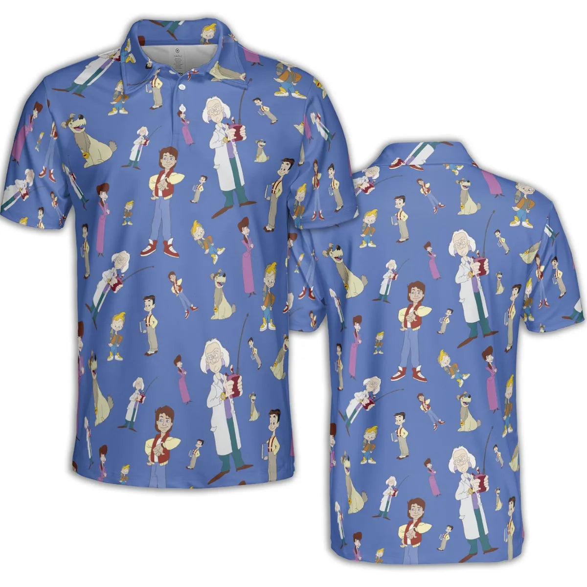 B2tf Cartoon Characters Seamless AOP Men/Women Polo Shirt