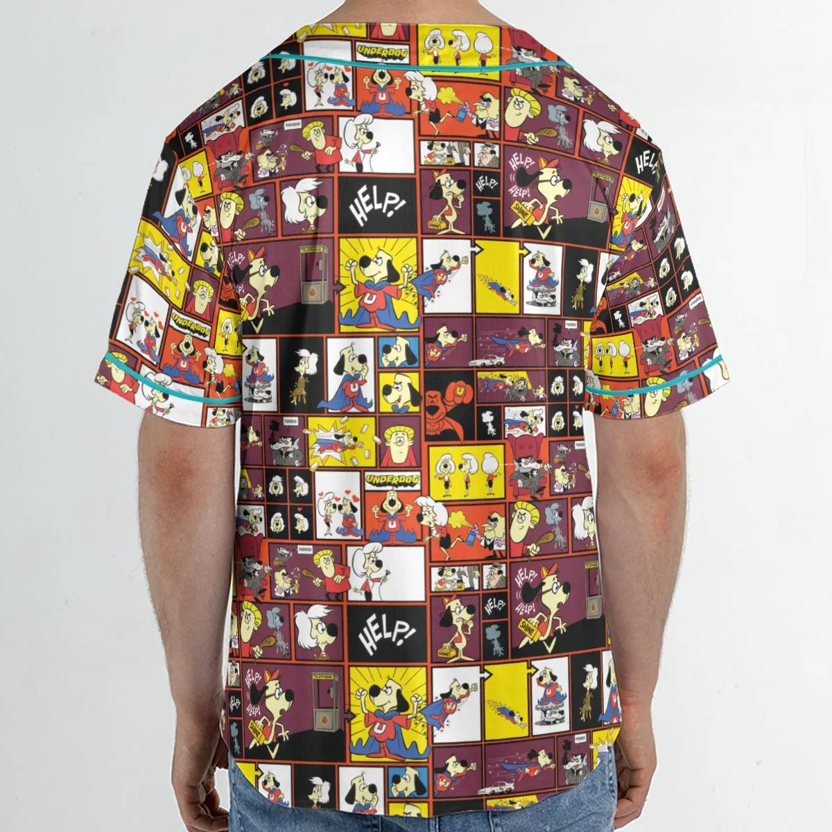 Underdog Cartoon Pattern Unisex Baseball Jersey
