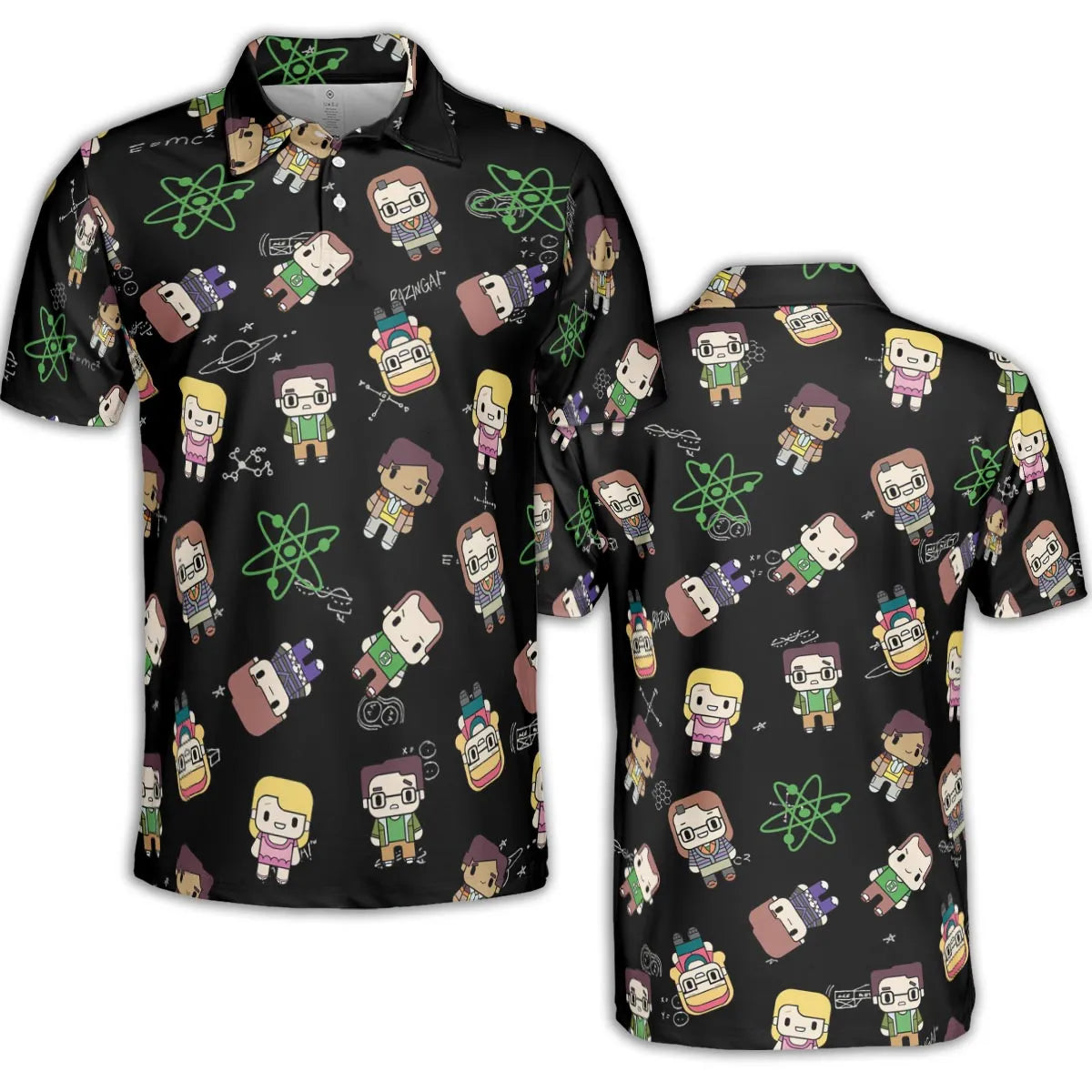 Geeky Bazinga The Big Bang Theory AOP Men/Women Polo Shirt
