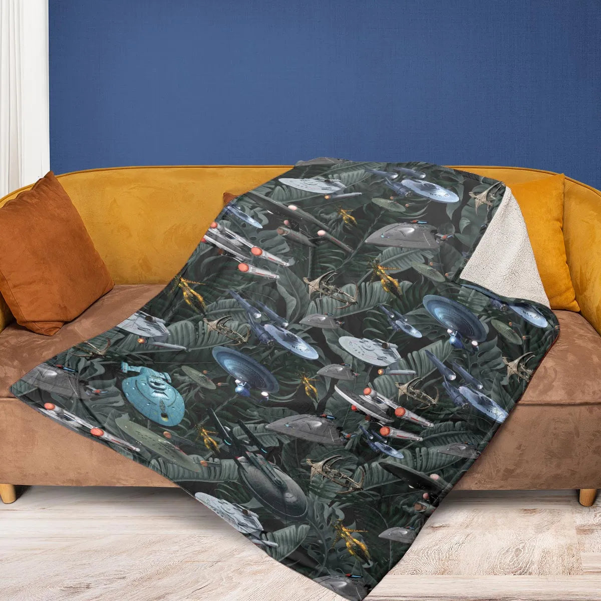 Star Trek Spaceship Pattern Fleece Blanket