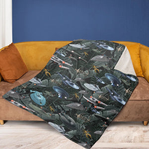 Star Trek Spaceship Pattern Fleece Blanket