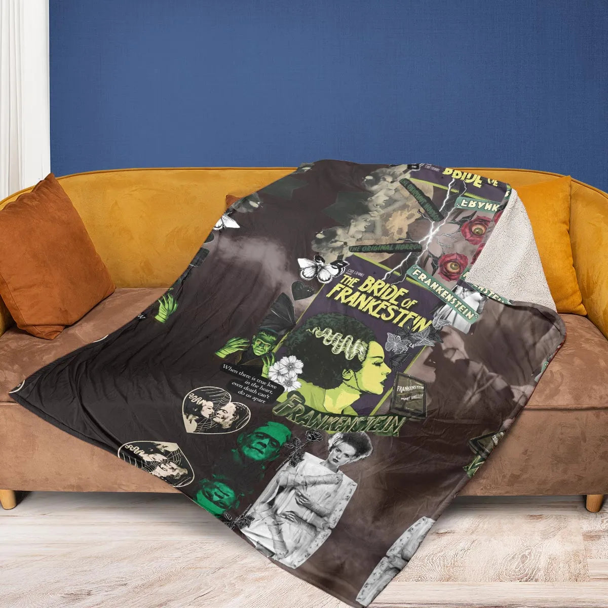 Vintage Bride Of Frankenstein Fleece Blanket