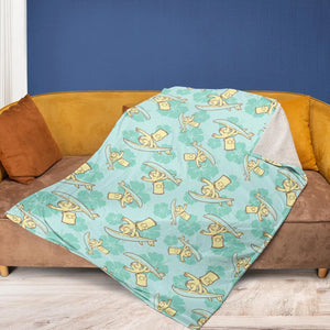 Surfing Simpsons The Simpsons Fleece Blanket