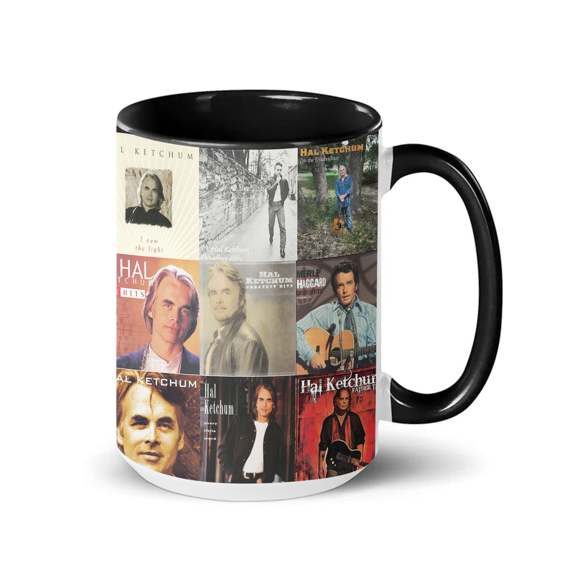 Hal Ketchum Accent Mug Country Storyteller Album Cover Collage Gift