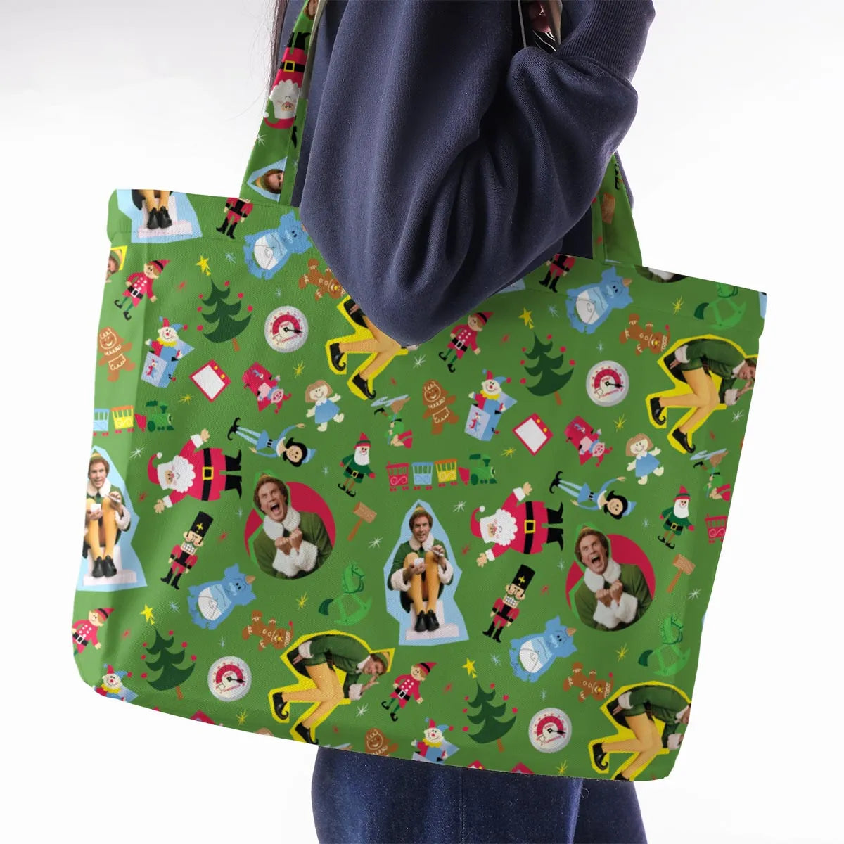 Santa Know Him Elf Large Tote Bag