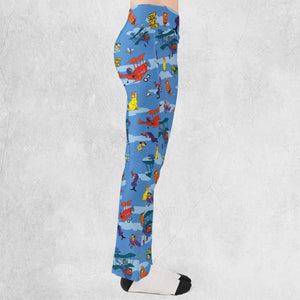 Stop That Pigeon Dastardly and Muttley in Their Flying Machines Flare Leggings