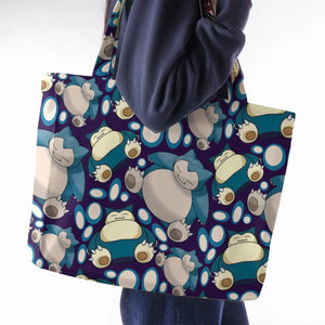Snorlax Pokemon Large Tote Bag