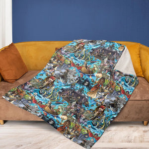 Travel And Fight Pirates of the Caribbean Fleece Blanket