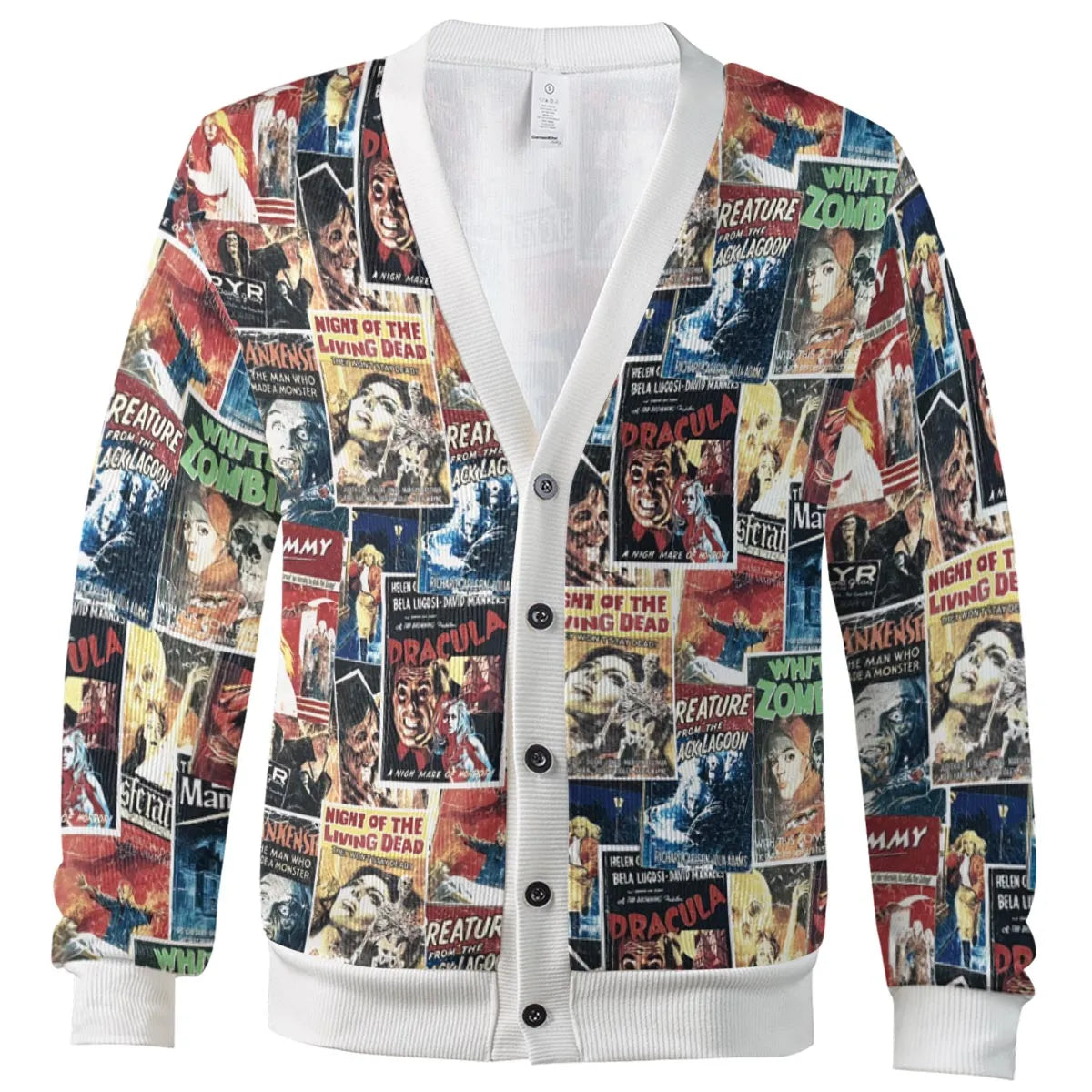 Pioneering '50s Classics Monster Hammer Horror Films Cardigan