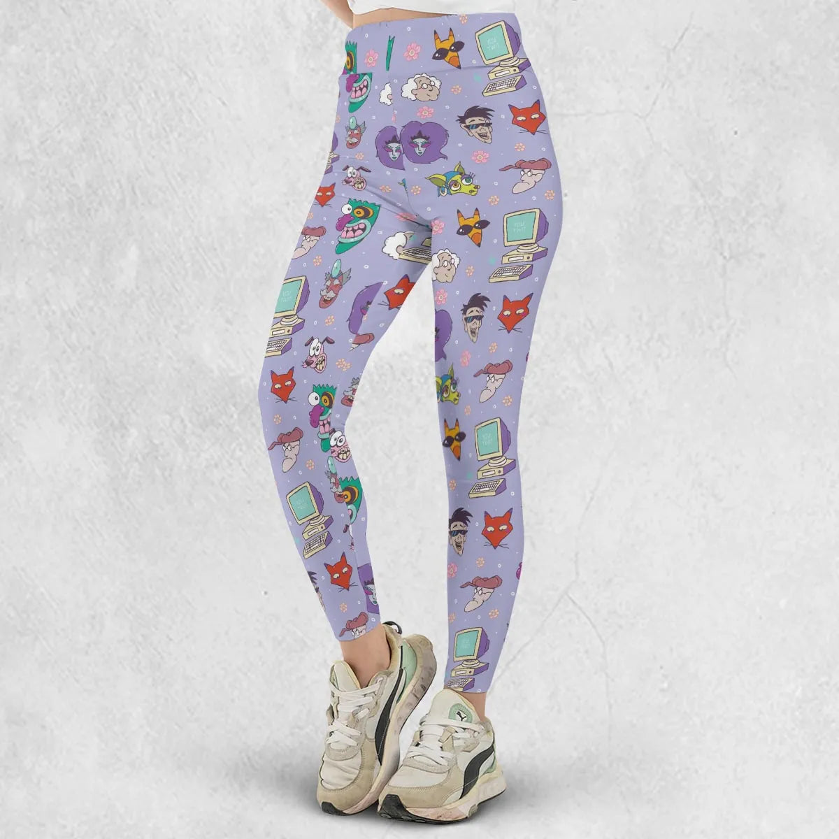 Courage the Cowardly Dog Characters Pattern Legging