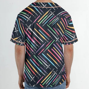 Lightsabers Star Wars Pattern Unisex Baseball Jersey