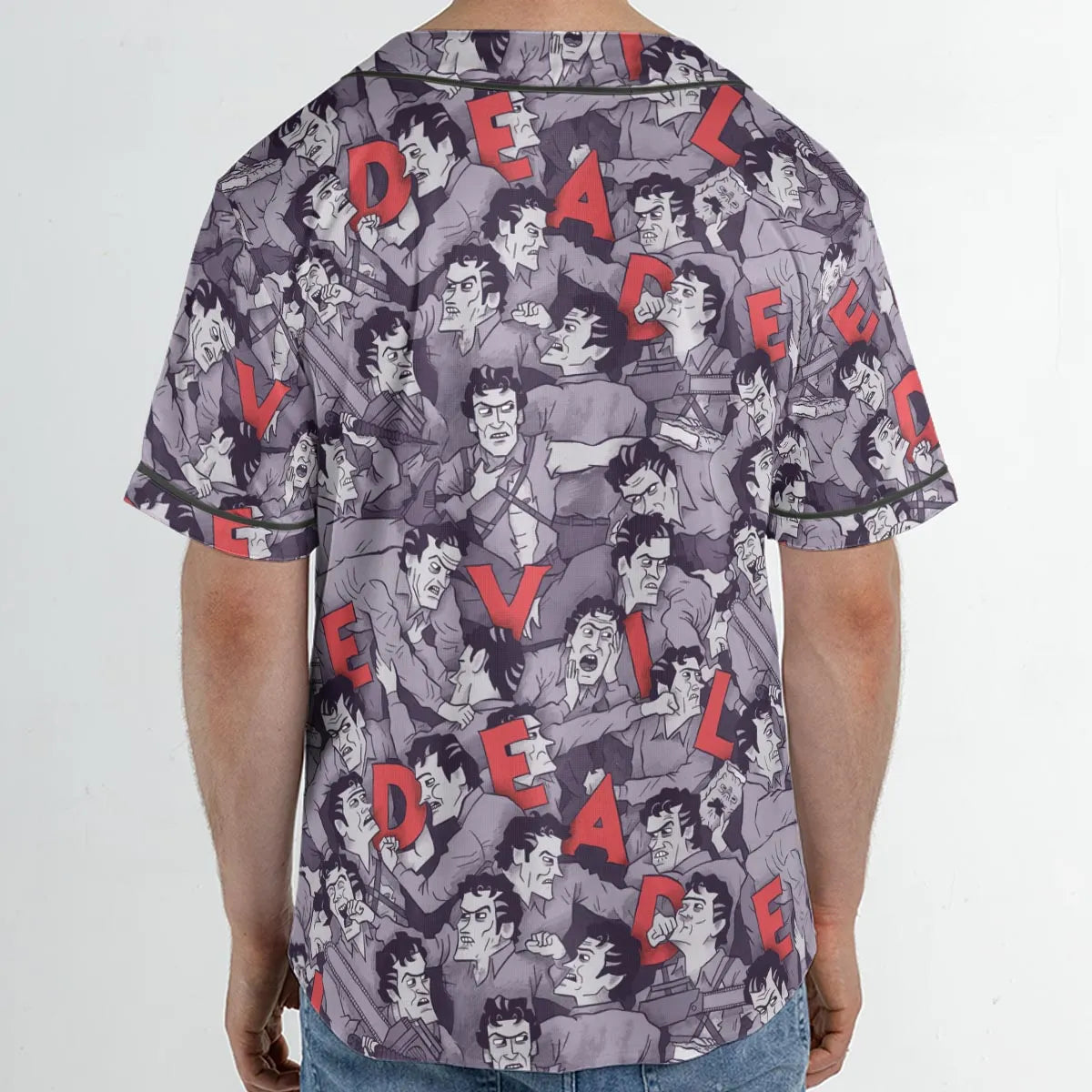 Chainsaw Evil Dead  Seamless Unisex Baseball Jersey