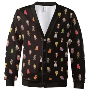 Final Fantasy Characters Pattern Cardigan