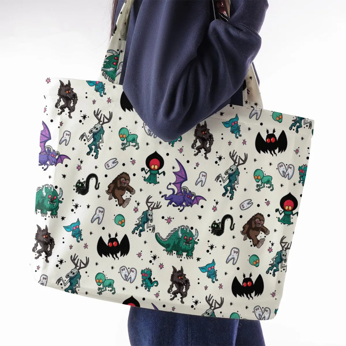 Cryptids of the Americas Cryptozoology Cryptids Monster Large Tote Bag