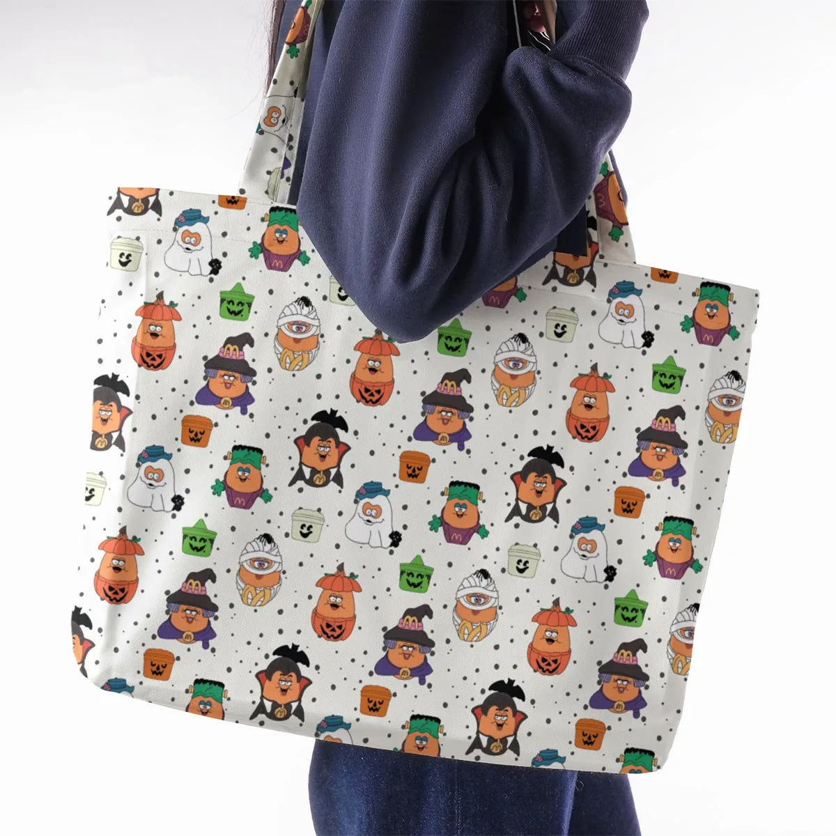 Memorable Friends McNugget Buddies Mcdonalds 1992 Large Tote Bag