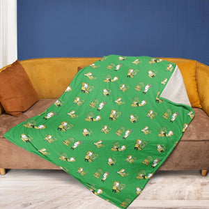 Kirk-Fu With Gorn Star Trek Fleece Blanket