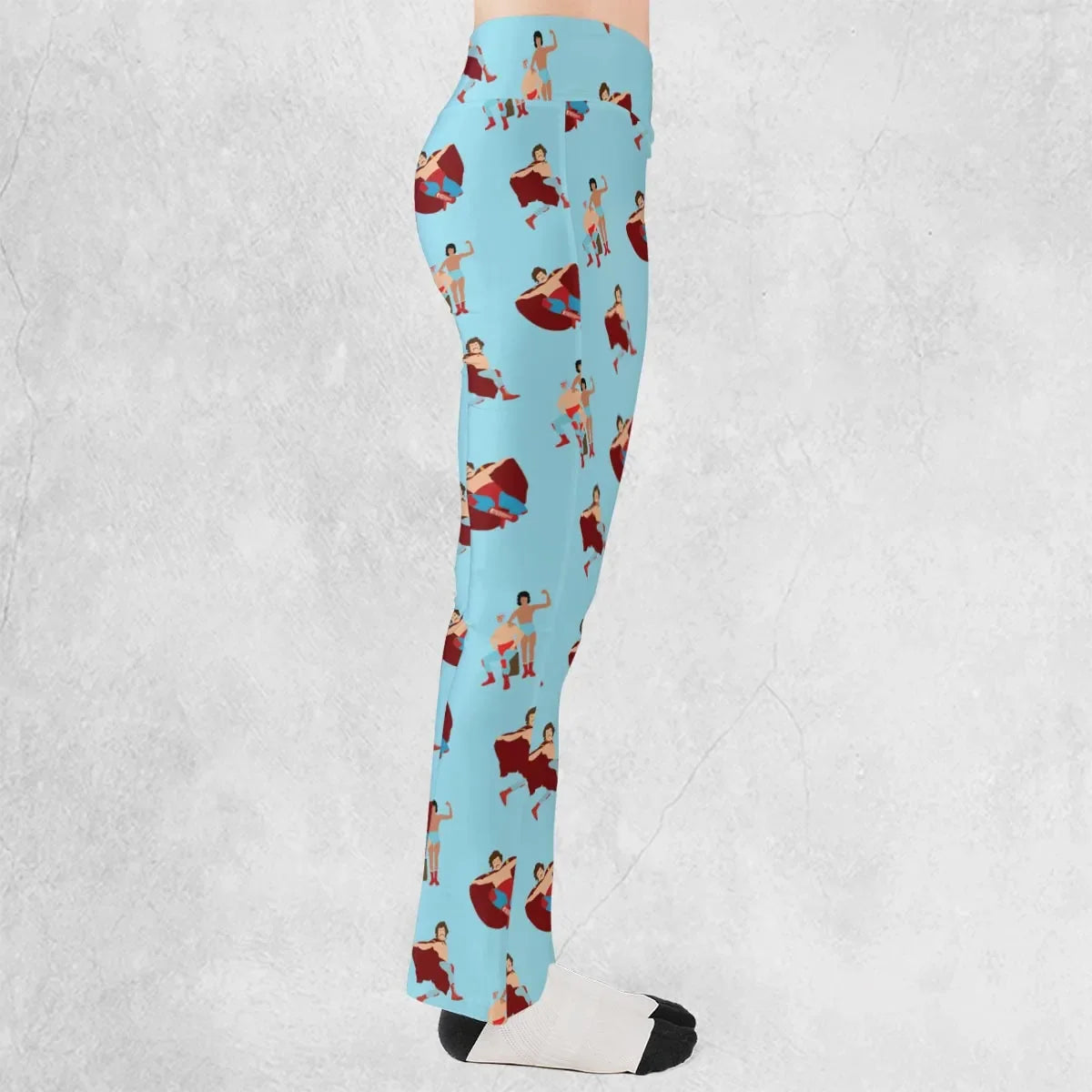 Wrestle Style Nacho Libre Flare Leggings