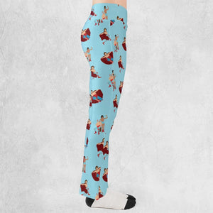 Wrestle Style Nacho Libre Flare Leggings