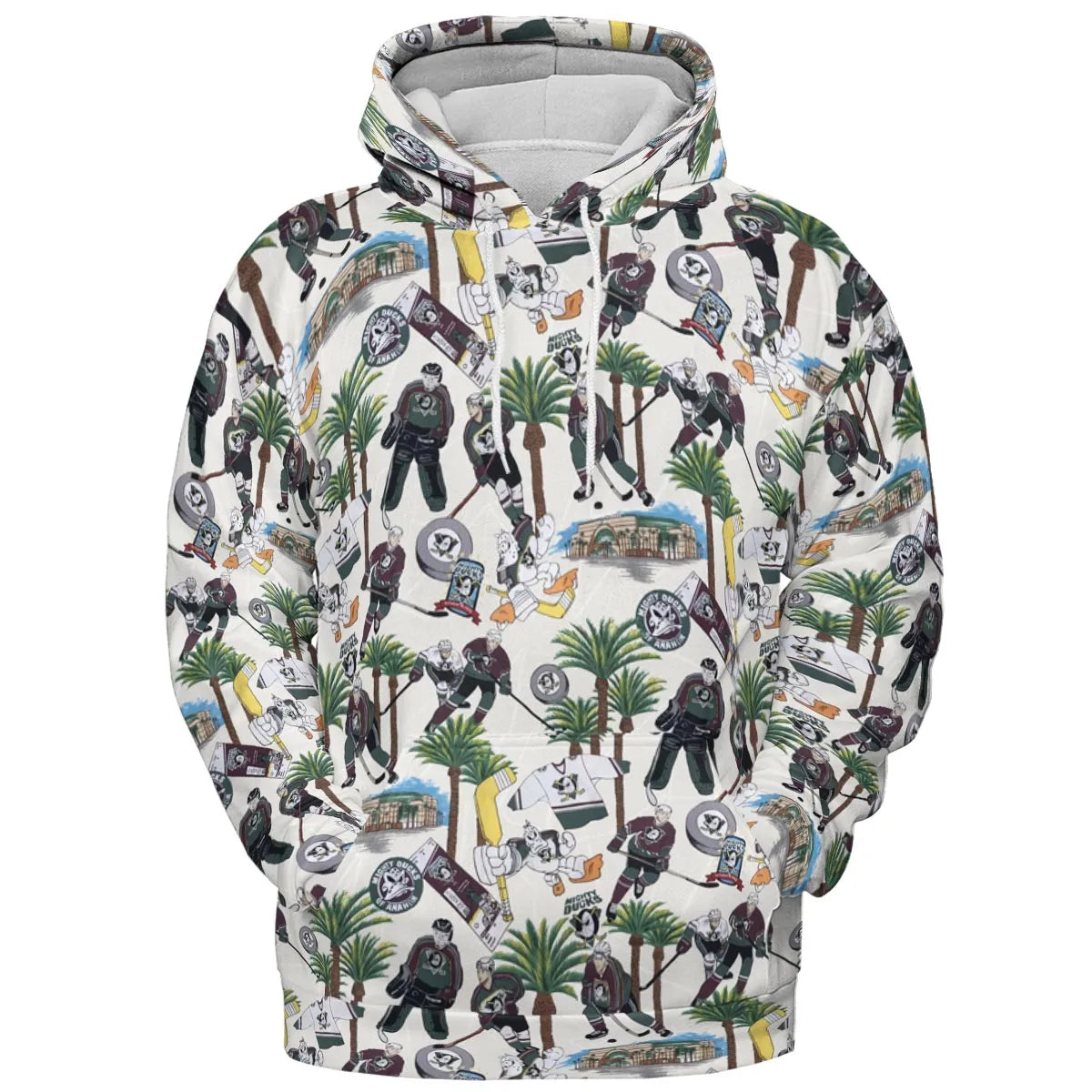 Hockey Mighty Ducks Players All-over Print Hoodie