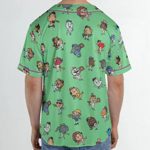 Baseball Mascot Pattern Unisex Baseball Jersey