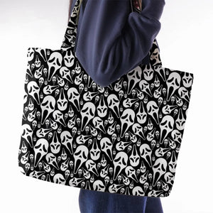 Ghostface Horror Movie Pattern Halloween Large Tote Bag