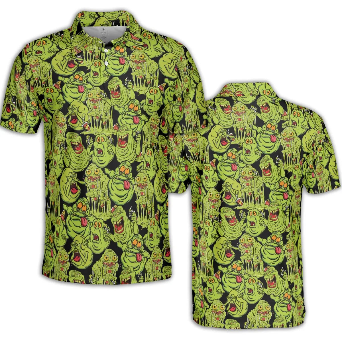 Funny Slimer Ghostbusters AOP Men/Women Polo Shirt