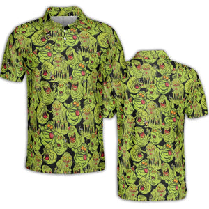 Funny Slimer Ghostbusters AOP Men/Women Polo Shirt