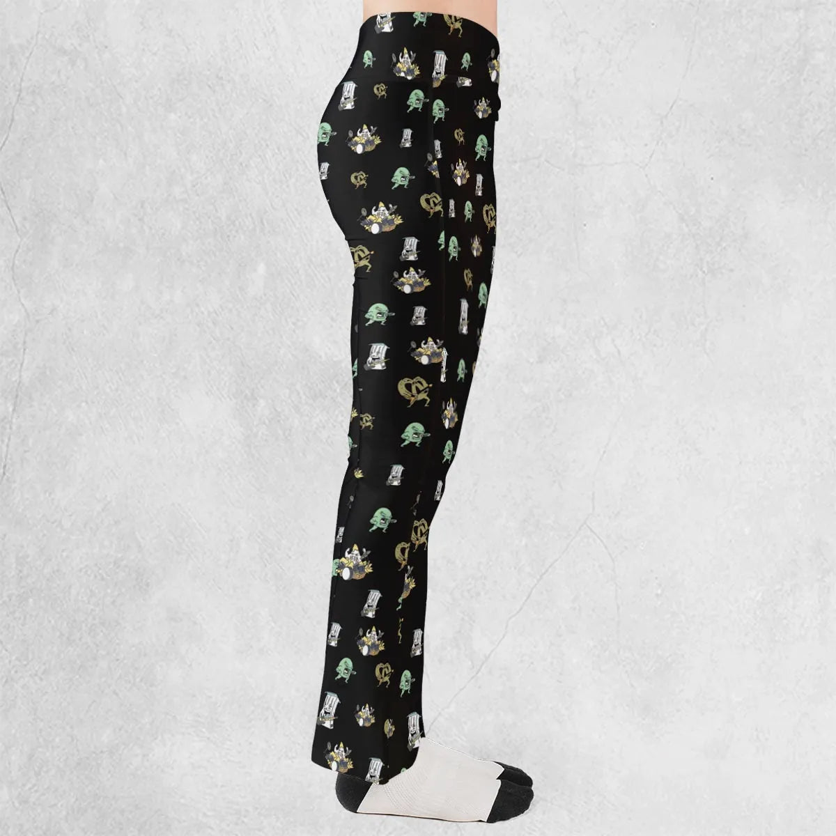 Aqua Teen Hunger Force Pattern Flare Leggings