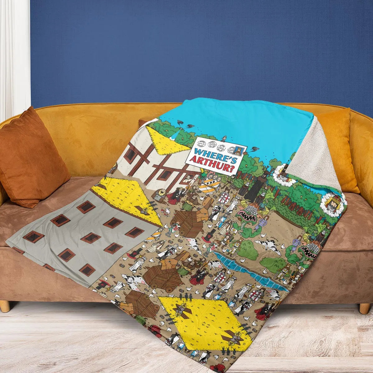 Where's Arthur Monty Python and the Holy Grail Fleece Blanket