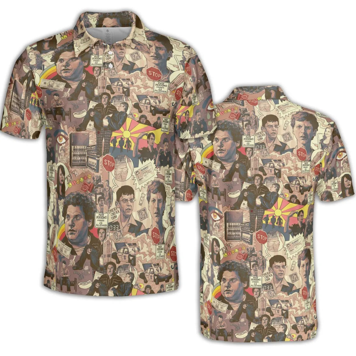 Retro Art Buddies Superbad AOP Men/Women Polo Shirt