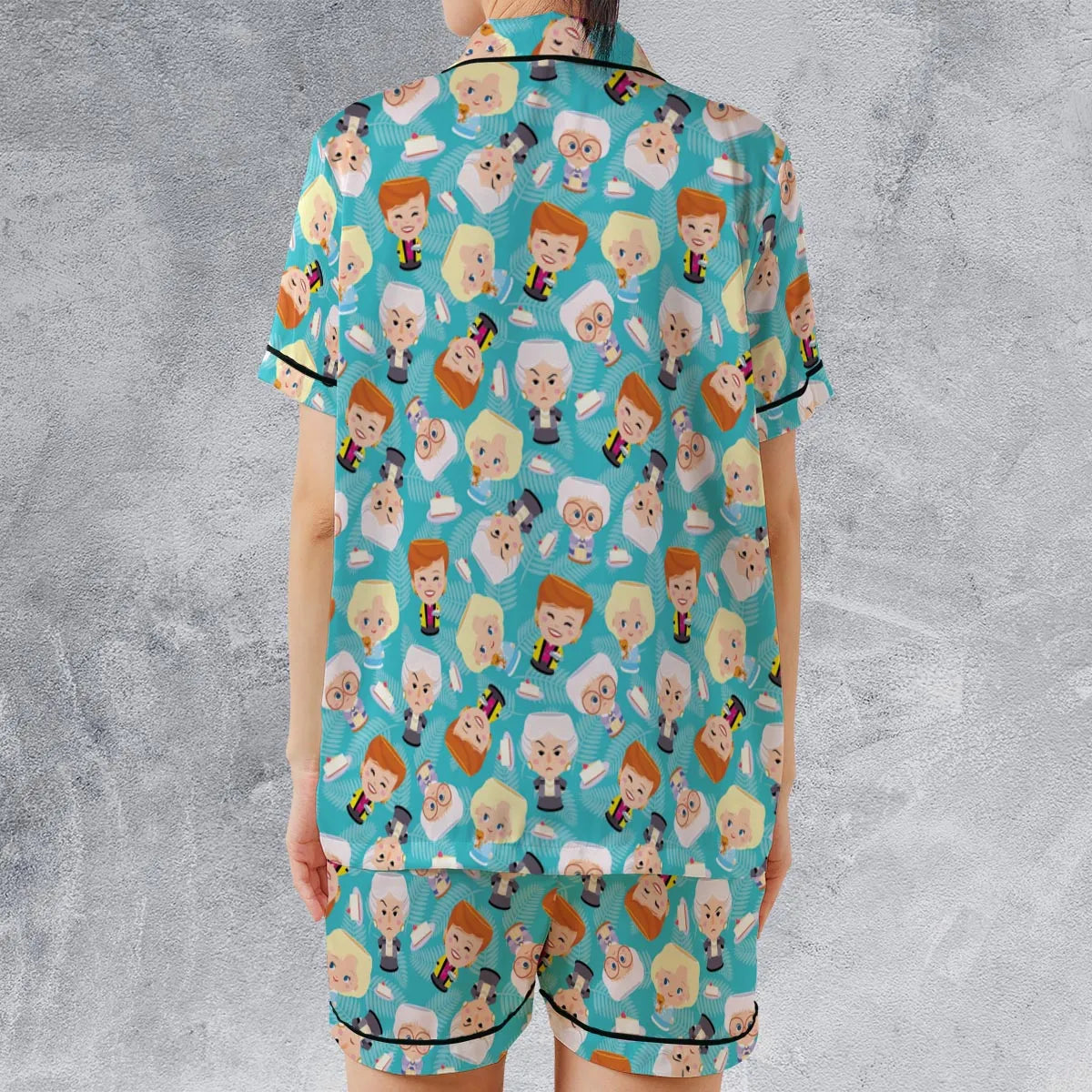 Little Dolls The Golden Girls Satin Short-Sleeve Pajamas Set