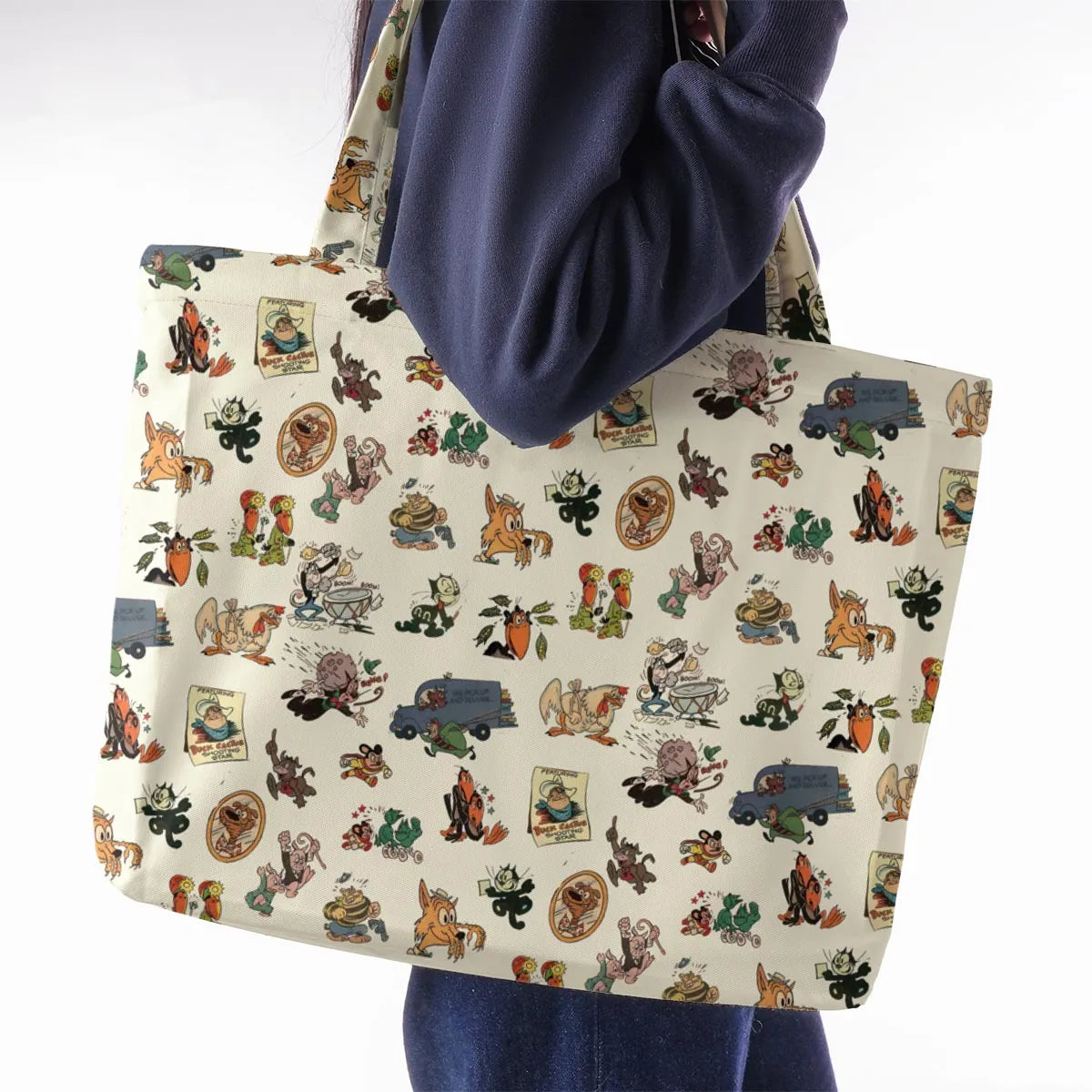 Nostalgia Terrytoons Characters Large Tote Bag
