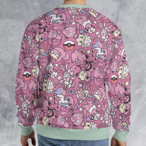 Fairy Pokemon Pattern All-over Print Sweatshirt