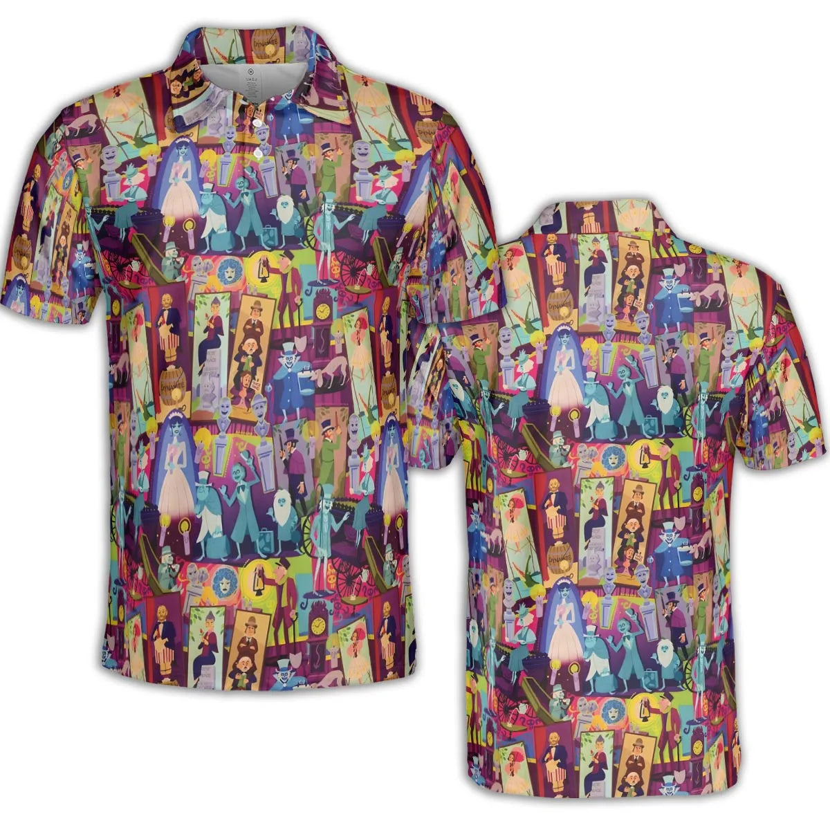 Retro Mansion Collage AOP Men/Women Polo Shirt