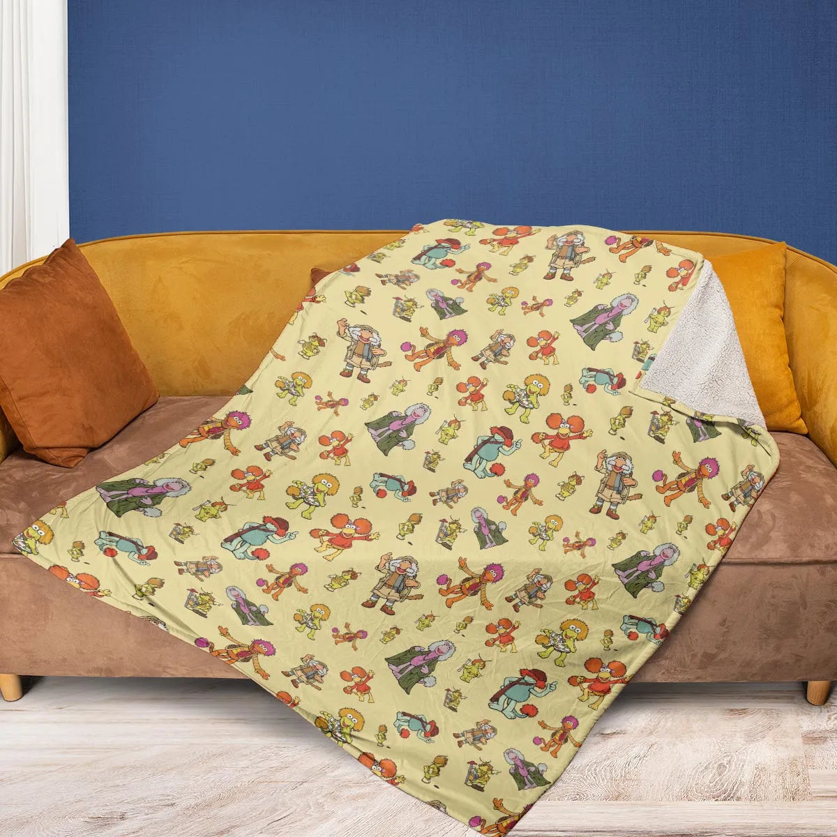 Fraggle Rock Characters Fleece Blanket