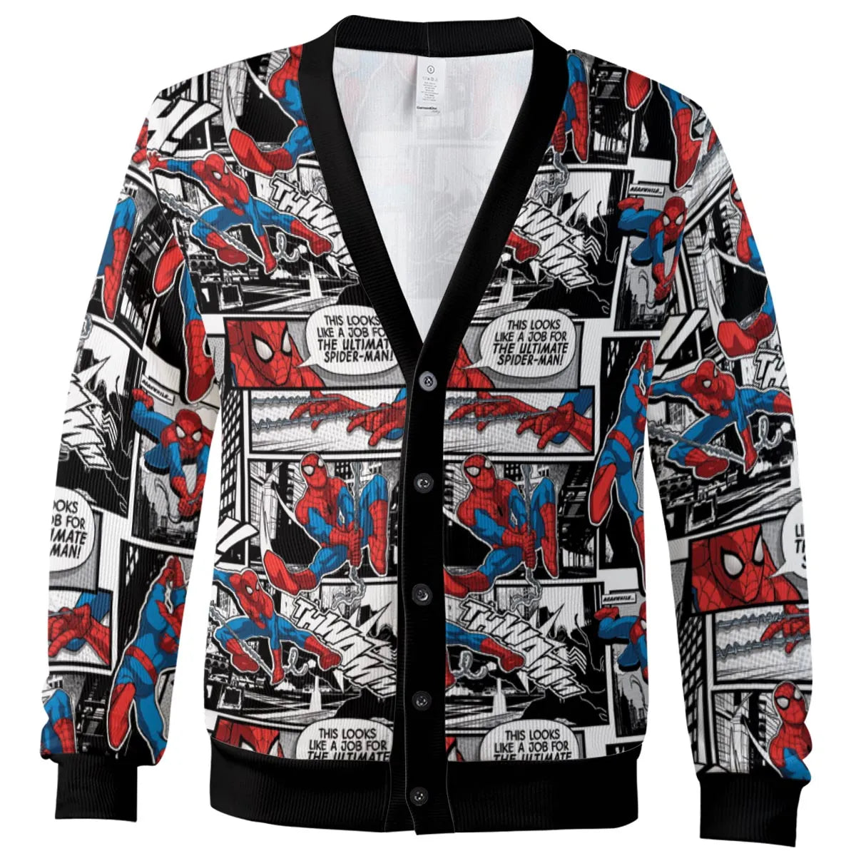 Spider Man Comic Pattern Cardigan