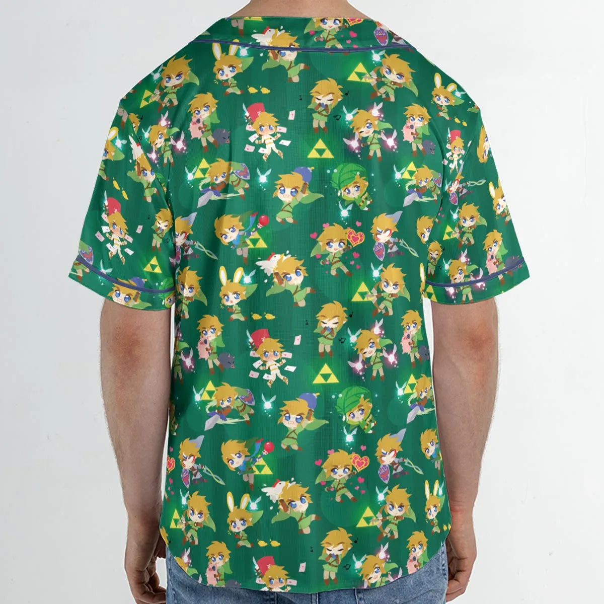Cute Link Posing The Legend Of Zelda Unisex Baseball Jersey