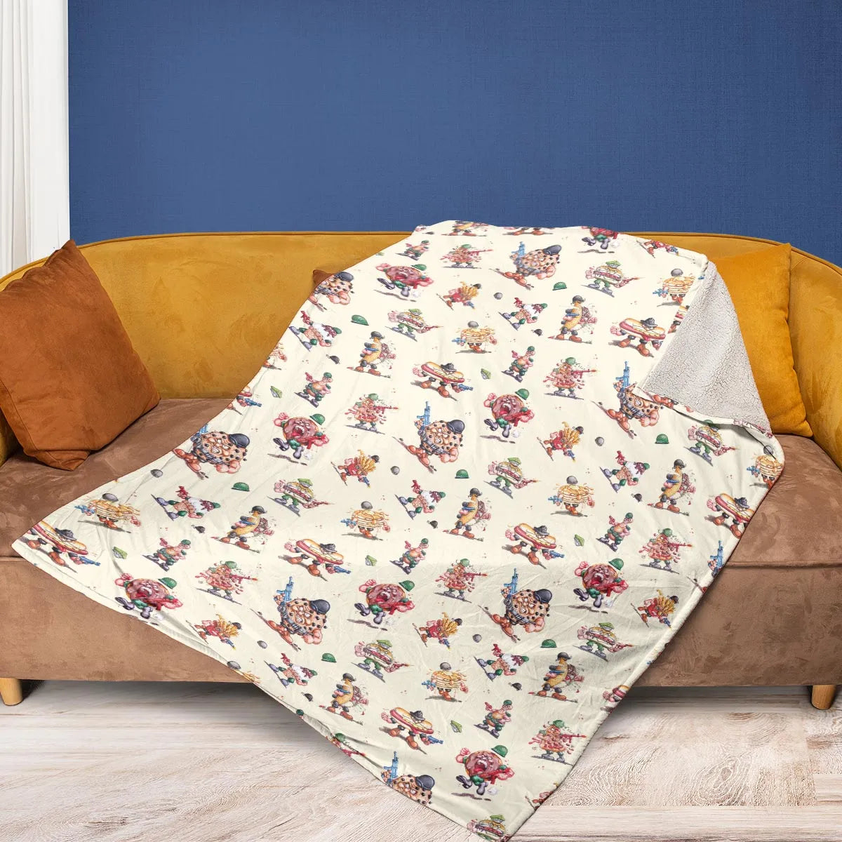 Kitchen Commandos and Refrigerator Rejects Food Fighters Fleece Blanket