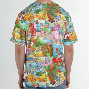 Archer Wood Plaid Robin Hood Unisex Baseball Jersey