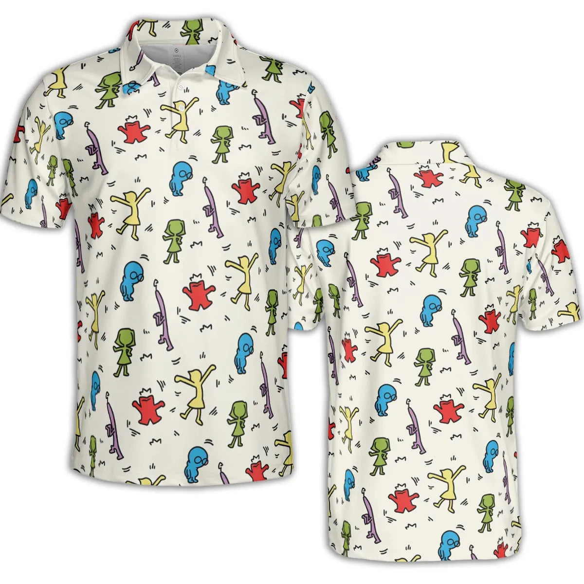 Emotions Pop Inside Out Haring AOP Men/Women Polo Shirt